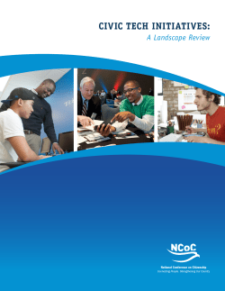 civic tech initiatives - National Conference on Citizenship