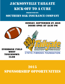 Jacksonville Tailgate Kick-off to a cure 2015 Sponsorship
