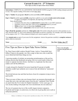 Five Tips on How to Spot Fake News Online