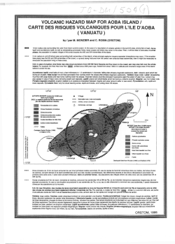 Volcanic Hazard Map for Aoba Island/Carte des Risques