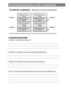 Formal Amendments to the Constitution