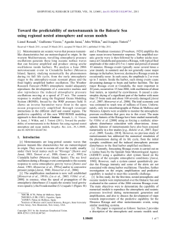 Toward the predictability of meteotsunamis in the Balearic Sea using