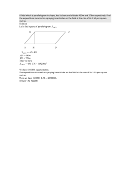 A field which is parallelogram in shape, has its base and altitude