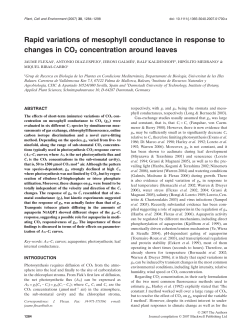 Rapid variations of mesophyll conductance in response to changes