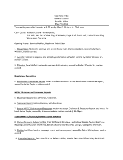 2015 Spring General Council Minutes