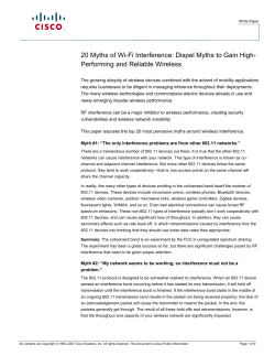 20 Myths of WiFi Interference.