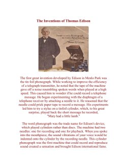 The Inventions of Thomas Edison