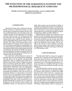 the evolution of the subsistence economy and