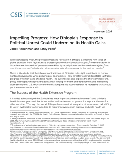 Imperiling Progress: How Ethiopia`s Response to Political Unrest
