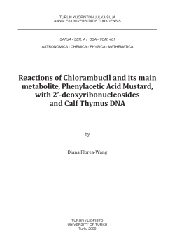 Reactions of Chlorambucil and its main metabolite