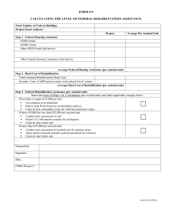 form 5-9 calculating the level of federal rehabilitation assistance