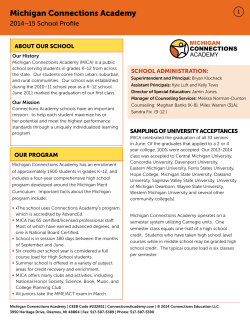 Michigan Connections Academy 2014