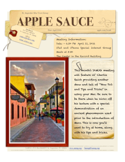 apple sauce - St Augustine Mac Users Group