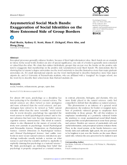 Asymmetrical Social Mach Bands: Exaggeration of Social Identities