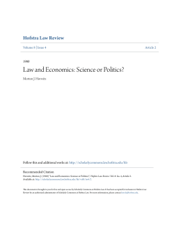 Law and Economics: Science or Politics?