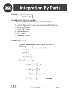 Integration by Parts