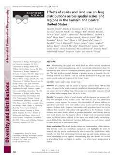 Effects of roads and land use on frog distributions across spatial