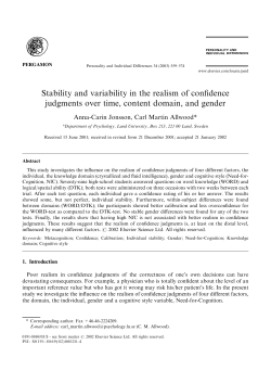 Stability and variability in the realism of confidence