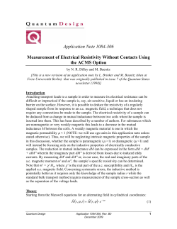 Measurement of Electrical Resistivity Without Contacts Using the