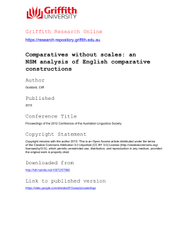 an NSM analysis of English comparative constructions