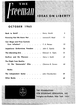 The Freeman 1965 - Foundation for Economic Education