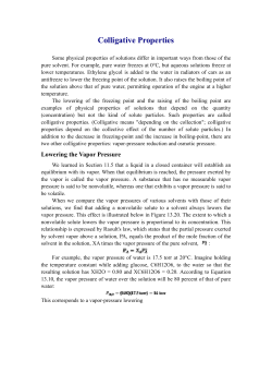 Colligative Properties