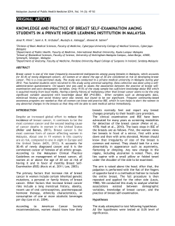 ORIGINAL ARTICLE KNOWLEDGE AND PRACTICE OF BREAST