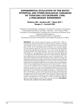 ExPERIMENTAL EVALUATION OF THE BIOTIC POTENTIAL AND