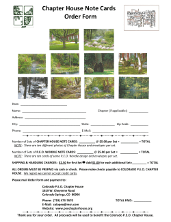 Note Cards - Colorado PEO Chapter House