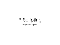 Programming in R