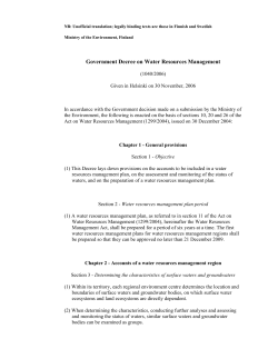 Government Decree on Water Resources Management