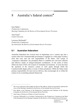 Australia`s federal context