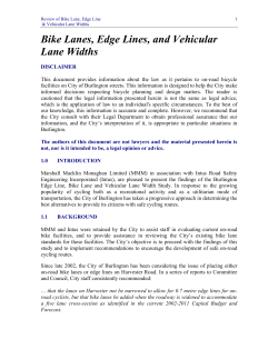 Bike Lanes, Edge Lines, and Vehicular Lane Widths