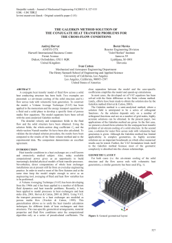 THE GALERKIN METHOD SOLUTION OF THE CONJUGATE HEAT