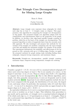 Fast Triangle Core Decomposition for Mining Large