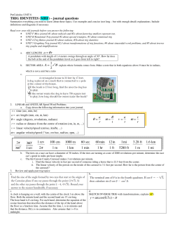 r&theta; &theta; = &theta; &omega; = &omega; = 1 rev 100 cm 1 m 1000 m 1 km 60 sec 1