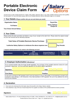 Portable Electronic Device Claim Form