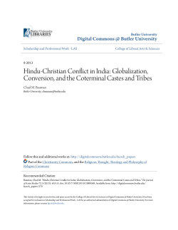 Hindu-Christian Conflict in India: Globalization, Conversion