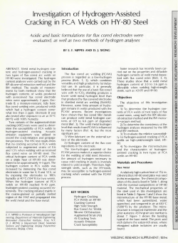 Investigation of Hydrogen-Assisted Cracking in FCA Welds on HY