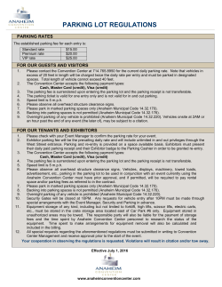PARKING LOT REGULATIONS
