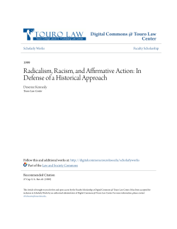 Radicalism, Racism, and Affirmative Action