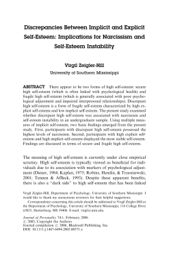 Discrepancies Between Implicit and Explicit Self