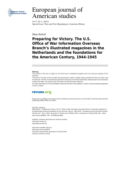 Preparing for Victory. The US Office of War Information