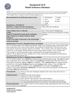 Designated ELD Model Sentences Database