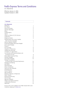 FedEx Express Terms and Conditions