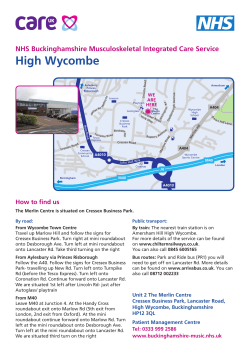 our map - NHS Buckinghamshire Musculoskeletal