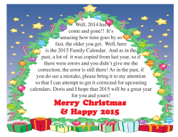 Holidays and/or Events