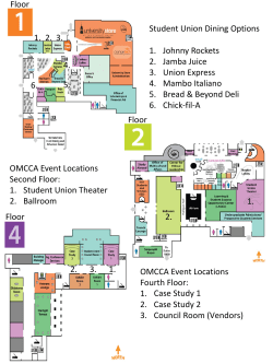 Student Union Dining Options 1. Johnny Rockets 2. Jamba Juice 3