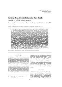 Particle Deposition in Industrial Duct Bends