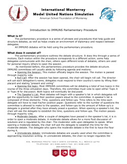 International Monterrey Model United Nations Simulation